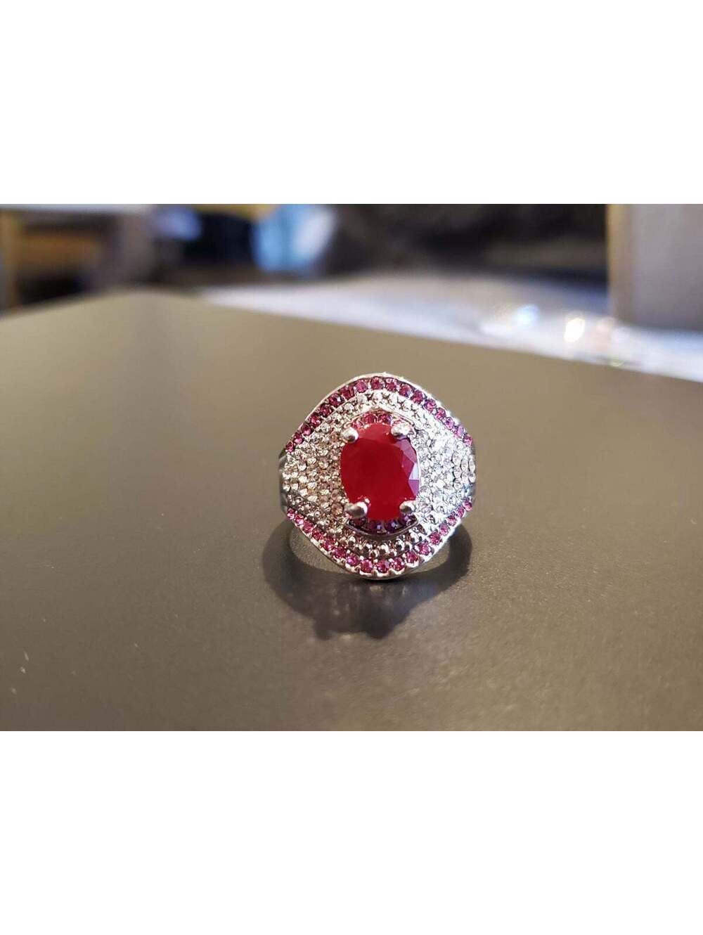 925 ruby evil eye ring sz 6.5